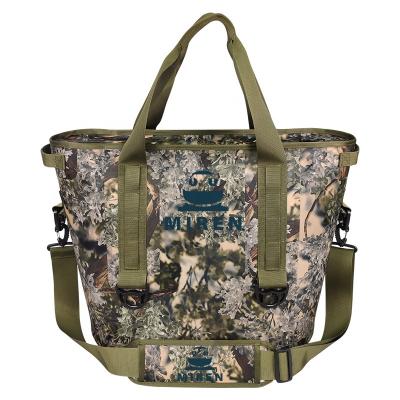 China Outdoor Waterproof Camouflage Fishing Food Beer Cooler Handbag Bag For Cans for sale