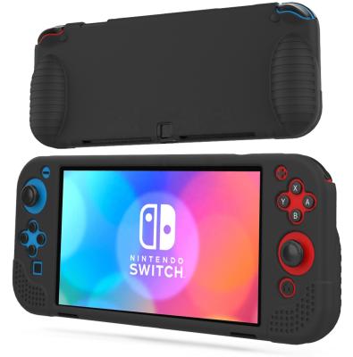 China Protective HOXC Nintendo Switch OLED Silicone Protective Case, Ergonomic Grip Grip Silicone Cover for Nintendo Switch OLED Console for sale