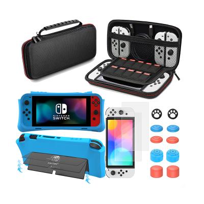 China HOXC NS OLED Protective Accessories in Kit, Eva Carrying Case, Silicone Protective Shell Cover, High Grade 10pcs Grips for sale