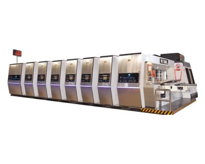 China Corrugated Carton Box Vacuum Transfer 5 Colors Die Cut Printing Machine With Stacker1200x2400mm for sale