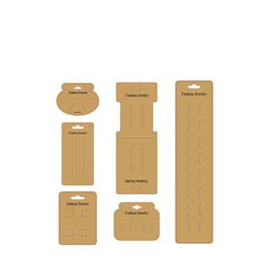 China Wholesale 300gsm Packaging Bluk Paper Display Card Blank Brown Hair Clip Holder Cards From China for sale