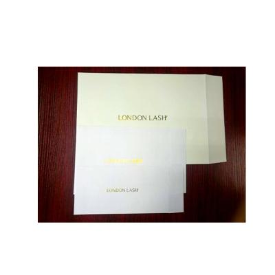 China Custom white a4 a5 c5 paper packaging envelope gold foil logo gusset mail announcement envelope business packaging for shipping for sale