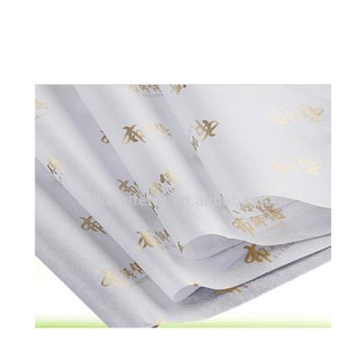 China Gold waterproof custom logo on 17gsm magnesium white color acid free tissue paper for clothes wrapping wrapping for sale