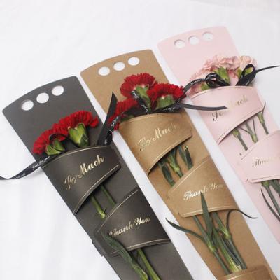 China Waterproof Wholesale Recyclable Brown Kraft Paper Cardboard Bouquets Take Away Package Kraft Paper Flower for sale