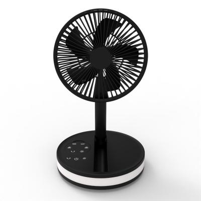 China HEBRONFAN Pedestal Table Fan Rechargeable Mini Desktop Fan Portable Adjustable Cool Air Table for sale