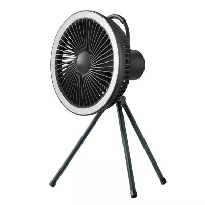 China 7800mAh Rechargeable Electric Mini Tripod Fan Outdoor Camping With LED Light for sale