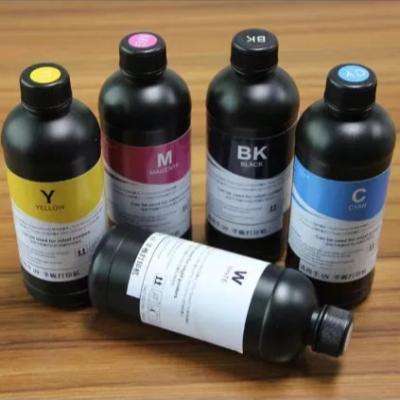 China UV Ink CMYKW Varnish 500ml/bottle UV Printing Ink For UV Printer Machine UV INK for sale