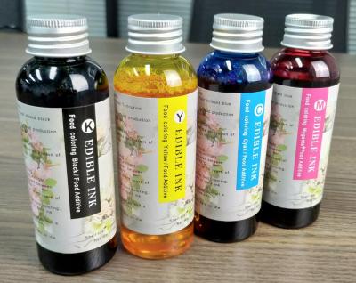 China Edible Ink CMYK 100ml/bottle Food Printer Printing Ink Edible Ink for sale