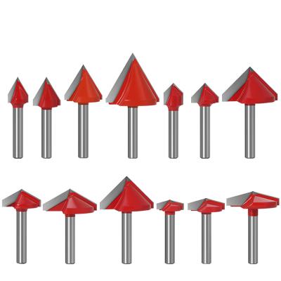 China Cutting 6mm 3D Tungsten Carbide Engraving Bit V Groove Router Bit 3d Wood CNC Router V Shape End Mill for sale