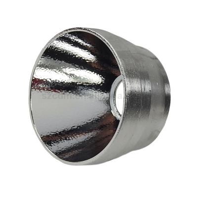 China Custom Flashlight Reflector OEM CNC Machining 30mm(d) X 18mm(h) Aluminum Reflector OP For Flashlight for sale