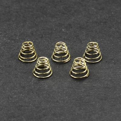 China Coil 8mm(d) X 7mm(h) Gold Plated Steel Coil Spring Pendant Flashlight Custom Compression Springs for sale