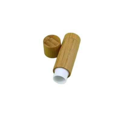 China Hot Sales Cosmetic Natural Bamboo Lip Tube Bamboo Tube Container 5g For Lipstick Cosmetic Packaging Container for sale