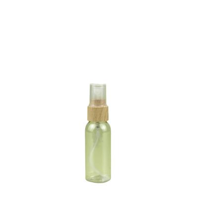 China Plastic Bottle 30ML Mini Cosmetic Sample PET 20mm Material Neck Size Serum Cosmetic Bottle With Sprayer And Mist Cover for sale