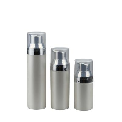 China PP Cosmetic Plastic Airless Pump Bottle With Cylindrical Shape 30ML 50ML 75ML Instant Lotion Pump for sale