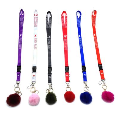 China High Quality Office/Gift/Event Key Lanyards With Logo Love Custom Pink Rose Gold Key Chain Lanyard for sale