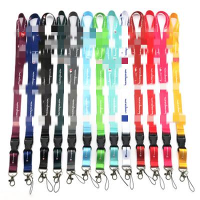 China High Quality Chain Key Holder Card Holder Lanyards With Logo Flat Polyester Heat Transfer Printed Logo High Quality Lanyard for sale