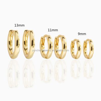 Cina Gioielli d'argento finissimi Minimalista 18K Oro 9MM 11MM 13MM Hoop Set per FedEx DHL UPS TNT EMS Spedizione in vendita