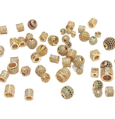 China Space Beads Cubic Zircon for Fine Brass Jewelry Accessory for sale