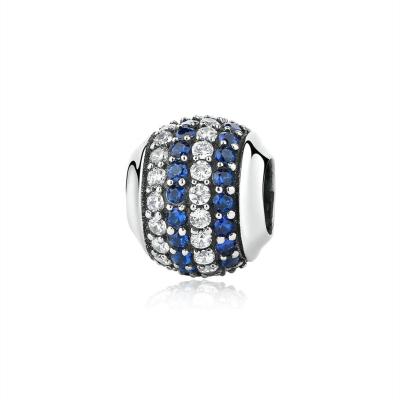 China Fashion White and Blue CZ 925 Sterling Silver Jewelry Making Accessories zu verkaufen