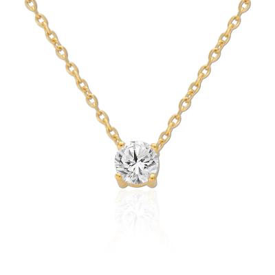 Cina ODM 8mm Sterling Silver Chain Chiara CZ 18k Gold Plated Chain in vendita