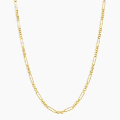 China 18in 925 Sterling Silver Chain Necklace 2,2mm Largura 18K Gold Chain Necklace à venda