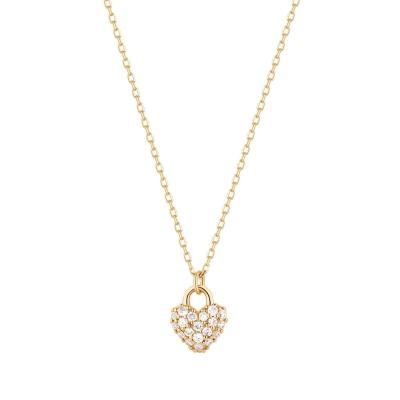 Китай Stunning 18K Gold Dainty Romantic Heart Necklaces продается