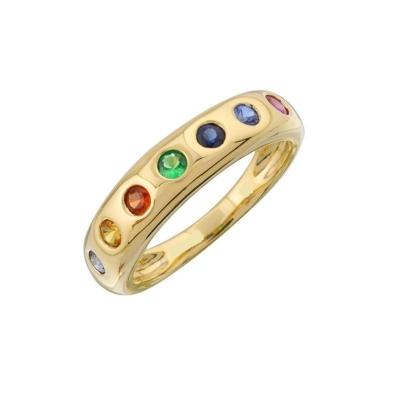 China Multi Color Stones Stacking Fashion Ring Jewelry for Girls in 925 Sterling Silver Band for sale