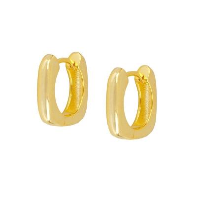 Cina Orecchini Veritieri 18K Gold Plated Hoop Huggie Sterling Silver 925 Gioielli Per Donne Ragazze in vendita