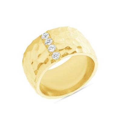 China Tamaño 6 - Tamaño 10 Men Eternity Band 18K Anillos de latón dorados en venta