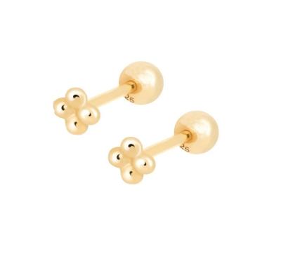 China 6mm Silber kleine Perlenkugel Barbell Stud Ohrringe mit Schraubrücken Schmuck zu verkaufen