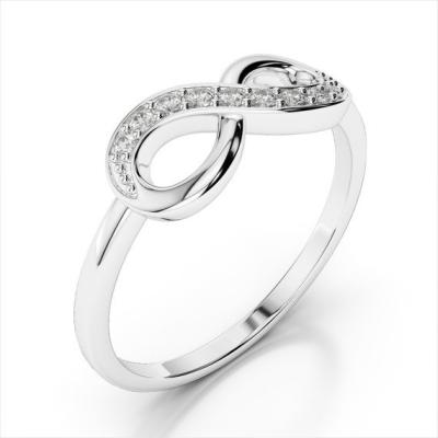 China Handmade Infinity 925 Sterling Silver Women's Rings for sale