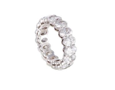 China Duidelijke CZ Ovale Eternity Band Ring Juwelen Type Vrouwen Zilveren Eternity Ring Te koop