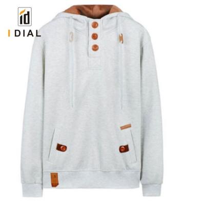 China Anti-wrinkle men fashion light gray coat classic hoodie zip up outdoor sports jacket for sale