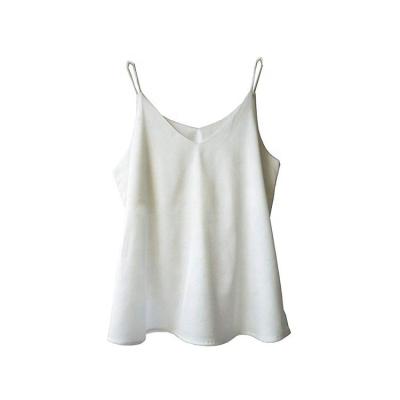 China Women's Anti-Shrink Silk Camisole Camisoles Silk Camisoles Simple Strappy V-Neck Tank Shirt V-Neck Vest Top for sale