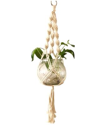 China Modern Plant Hangers Macrame Planter Basket Cotton Rope Flower Pot Holdre Boho Indoor Hanging Home Decor for sale