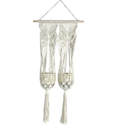 China Modern Macrame Plant Hanger Wall Hanging Decor Plant Rope for Indoor and Outdoor for sale