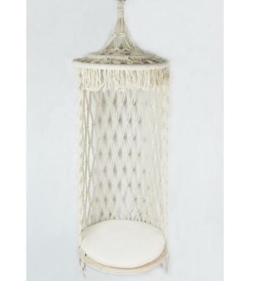 China Garden Chair Hanging Chair Macrame Handmade Cotton Indoor Outdoor Hanging Chair Swing for sale