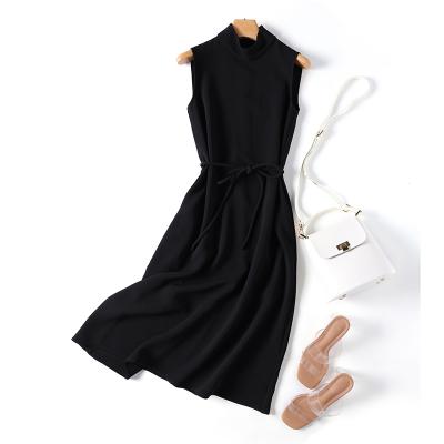 China New fashion black ladies custom made dinner party dry cleaning OEM ODM summer formal dress classy acetic dress for sale