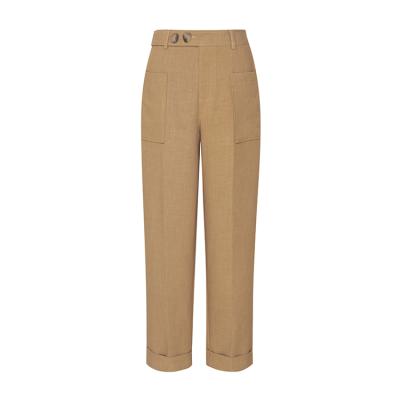 China OEM ODM Casual Drop Pants Stylish Neutral Elastic Breathable Solid Color Casual Pants For Women for sale