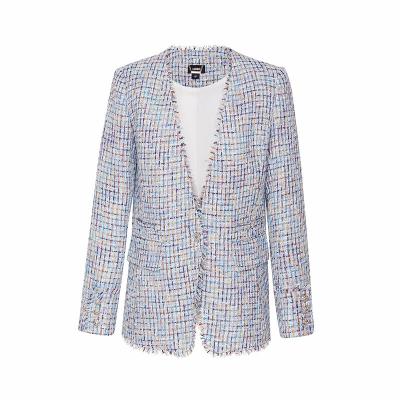 China Anti-wrinkle OEM ODM ODM fashion v neck spring blazers women office ladies custom made high quality suits for sale