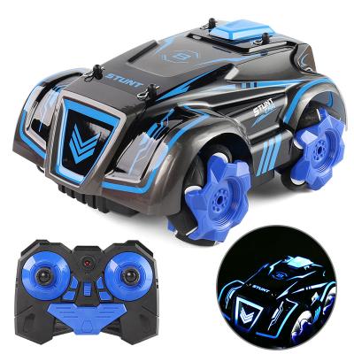 China Cool RC Hobby Flicker Lighting Stunt Spinning Car Toys 360 Degree Remote Control Rising Auto Rotate Drift Car With Sound Effect for sale