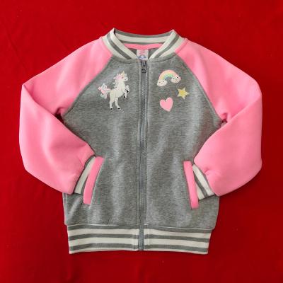 China High Quality Printed Breathable Girls Spring And Autumn Jacket Baseball Uniform For Kids for sale