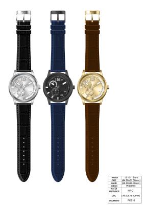 China New Design Alloy Quartz Watch With PU Leather Strap ,Quartz Alloy Watch for sale