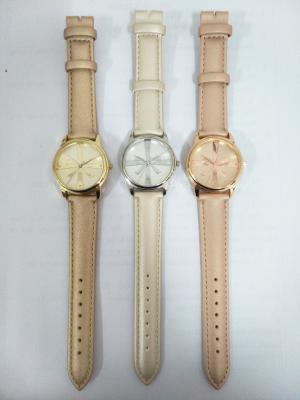 China Alloy Quartz Watch With Metallic Lehater Strap With Japan Movement for sale