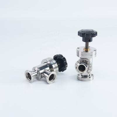 China General Meinuox Stainless Steel KF CF Manual / Pneumatic High Vacuum Angle Valve for sale