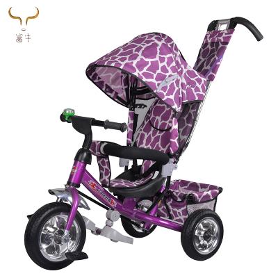 China Ride On Toy 2019 Small Cheap 3 Wheel Baby Tricycle For Kids/3 EVA Wheels Push Baby Tricycle Stroller With Canopy for sale