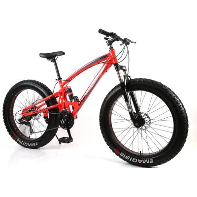 China Steel or Aluminum Bicycle Aluminum Alloy Beach Cross Country Cross Country Snow Tire 4.0 Oil Disc 27 Speed ​​High Carbon Wide Mountain Bike for sale