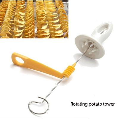 China Viable Spiral Potato Spiral Cutter Rotating Cyclone Roll Potato Slicer String Manual for sale