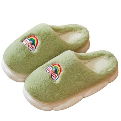 China Cushioning Custom Cute Bear Ladies Fuzzy Fur Indoor Bed Winter Comfortable Fluffy Warm Soft Slippers for Women and Men for sale