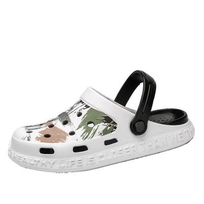 China Cushioning Baby Sandals Summer Parent-child Shoes Solid Beach Sandal Hole Men Women Garden Clogs Shoes Printing Flip Flops for sale